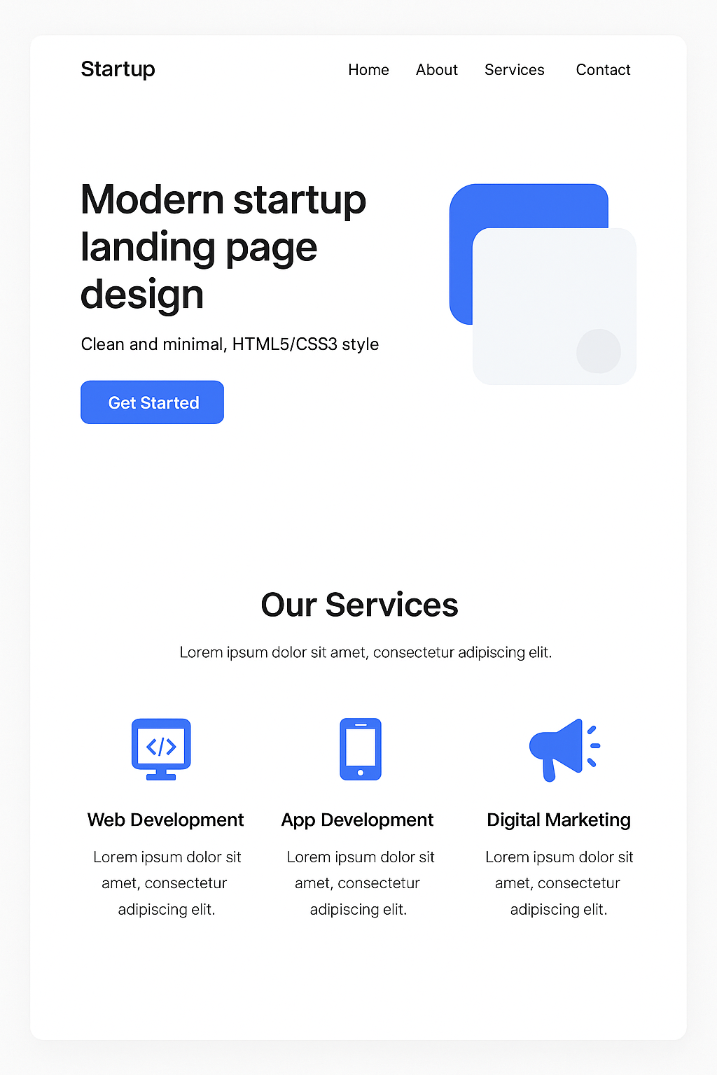 HTML5 Landing Page